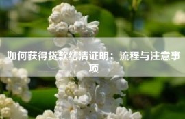 如何获得贷款结清证明：流程与注意事项