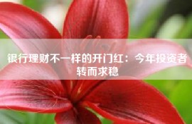 银行理财不一样的开门红：今年投资者转而求稳