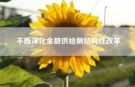 不断深化金融供给侧结构性改革