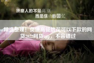 精选整理！负债高征信花可以下款的网贷2022网贷app，不容错过