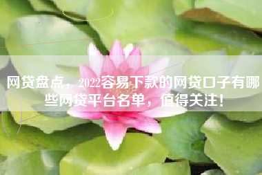 网贷盘点，2022容易下款的网贷口子有哪些网贷平台名单，值得关注！