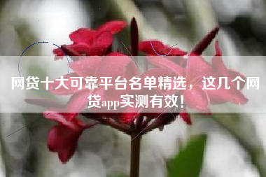 网贷十大可靠平台名单精选，这几个网贷app实测有效！