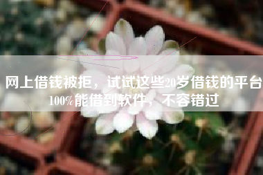网上借钱被拒，试试这些20岁借钱的平台100%能借到软件，不容错过
