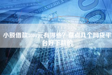 小额借款3000元有哪些？盘点几个网贷平台好下款的